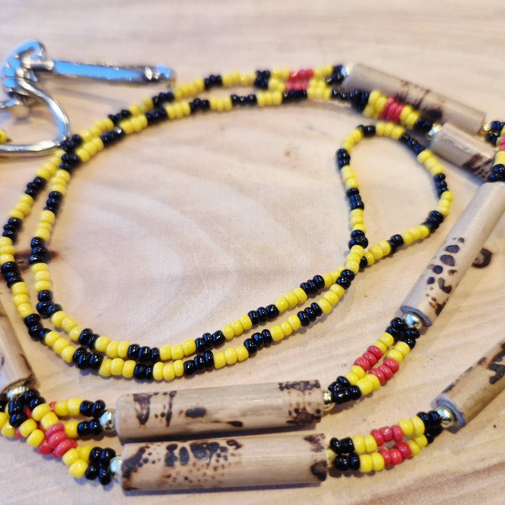 Colorful Beaded Keychain Necklace